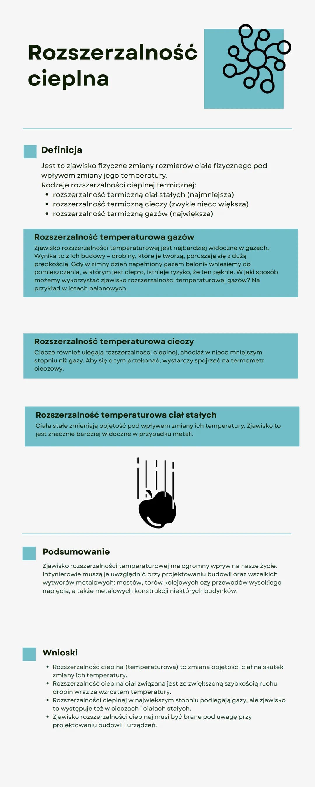 # Rozszerzalność
cieplna
## Definicja
Jest to zjawisko fizyczne zmiany rozmiarów ciała fizycznego pod
wpływem zmiany jego temperatury.
Rod