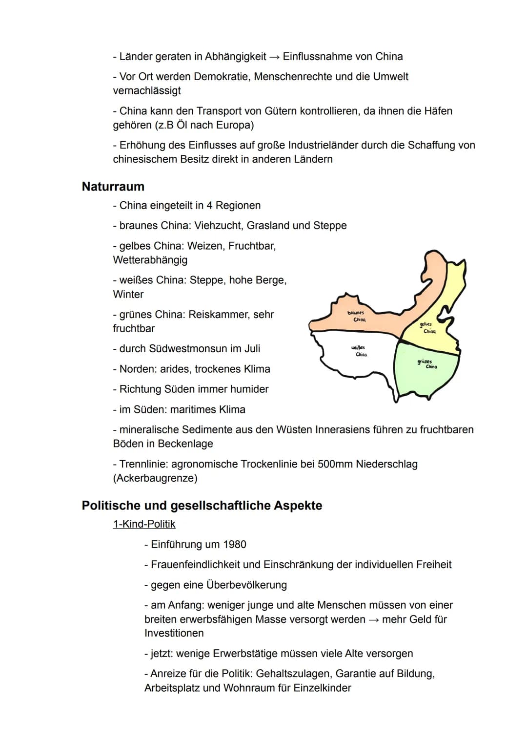 Erdkunde
gA
Semester 3
- Ostasien - Inhaltsverzeichnis
China..............................................................................
