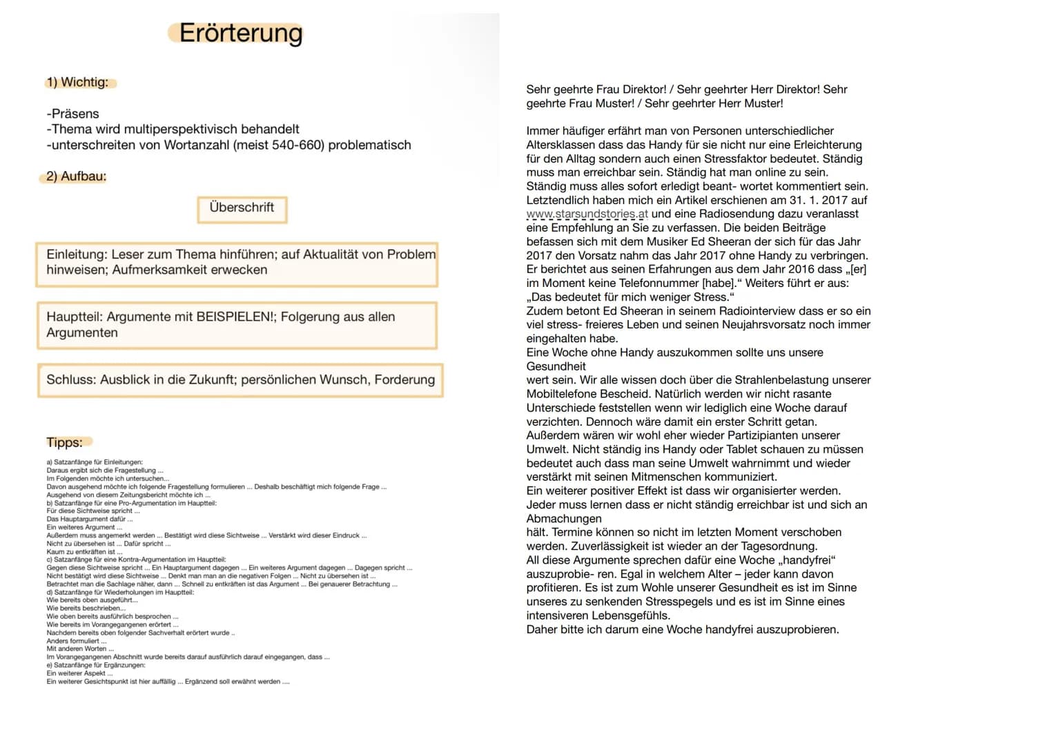 Kriterium Zusammenfassung Erörterung Leserbrief Manungsrede Kommentar Textanalyse Textinterpretatio
Zeit
Präsens
Präsens
Inhaltsangabe
Präse