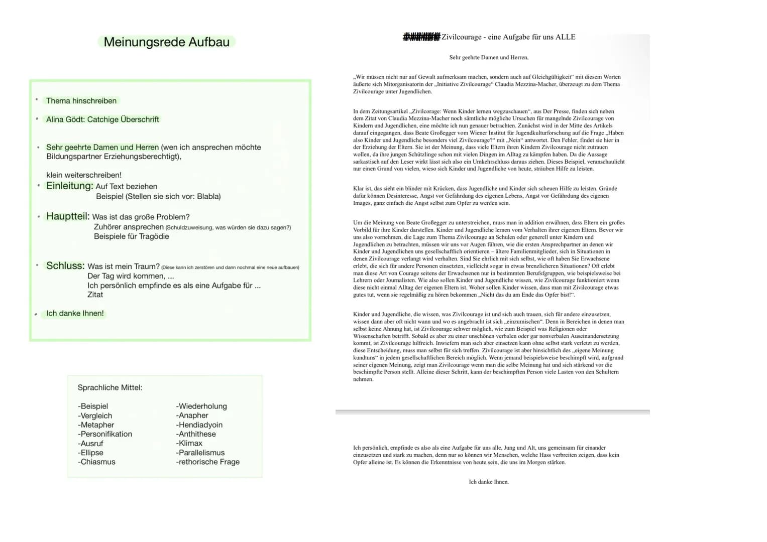 Kriterium Zusammenfassung Erörterung Leserbrief Manungsrede Kommentar Textanalyse Textinterpretatio
Zeit
Präsens
Präsens
Inhaltsangabe
Präse