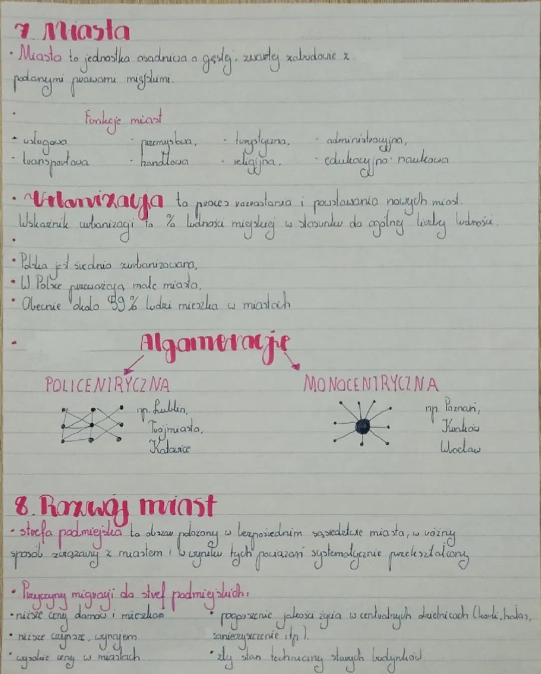 # Geografia
Ludność i urbanizacja w Polsce
1. tuata ludnoś
• Pod względem ludności Polska zajmuje 8 miejsce w Europie, i 34 na świecie.
ok