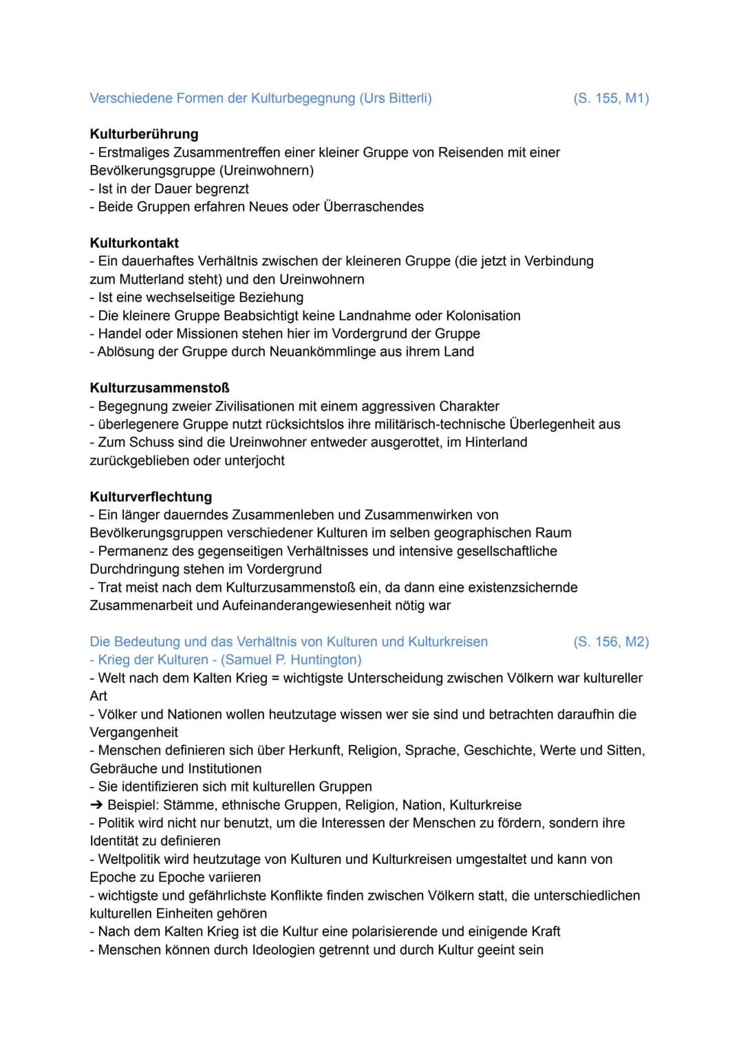 2.1 Kernmodul: Kulturkontakt und Kulturkonflikt
(S. 154)
Kulturkontakt
- Die Theorie geht davon aus, dass jeder Mensch einer bestimmten Kult