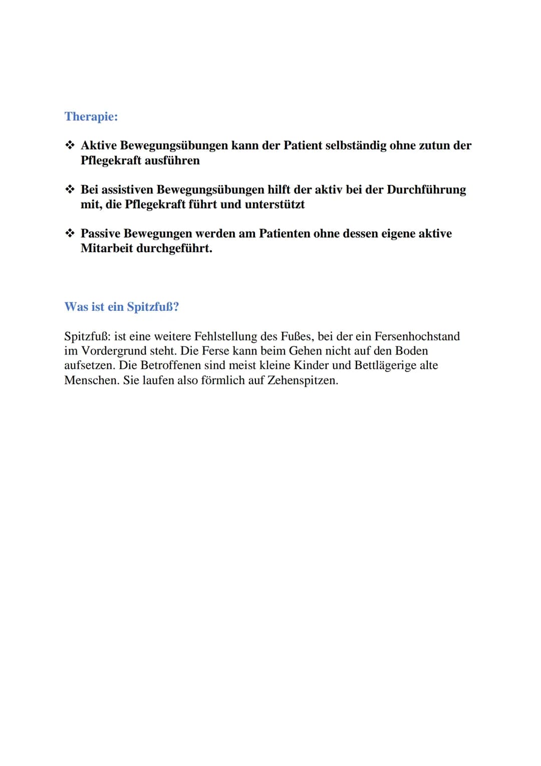 # Marina
Handout zum Thema Kontrakturen (Prophylaxe)
## Entstehung der Kontrakturen:
Kontrakturen entstehen, wenn Gelenke über längere Zei