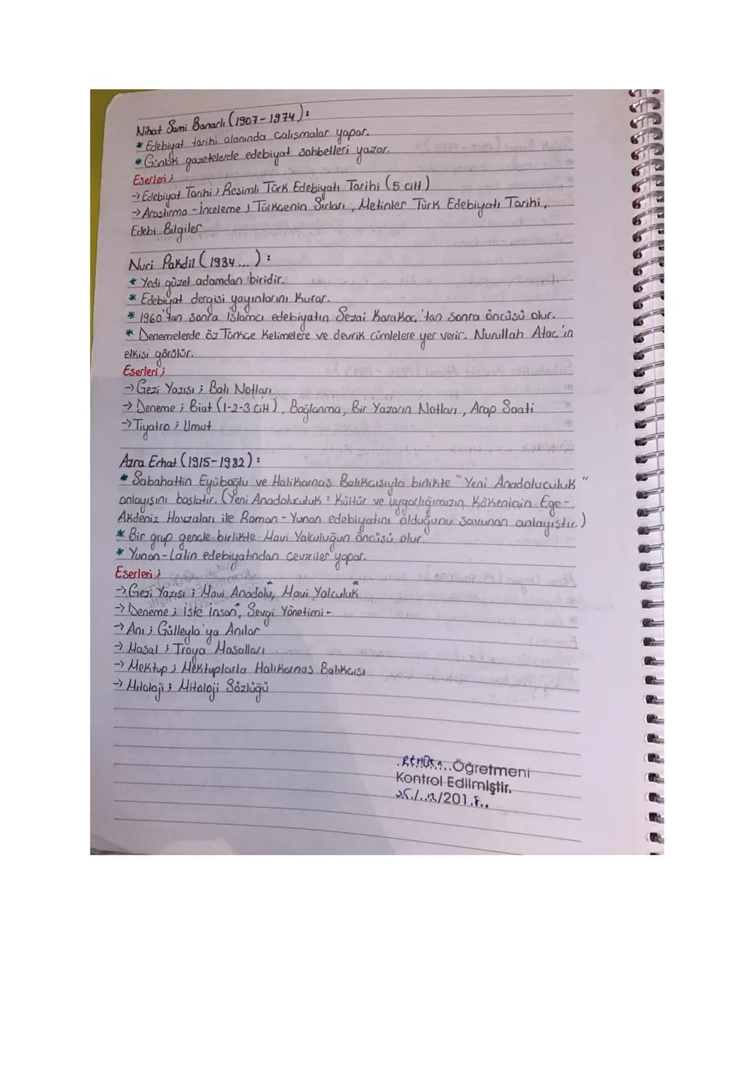 ikiye ayrılır; H 1923'ten 1940'a
Kadar
2-11940 tan gin-
- Cumhuriyet Dönemi Türk Öğretmemize kadar
Edebiyat
Kontrol Edilmiştir.
Genel Özell