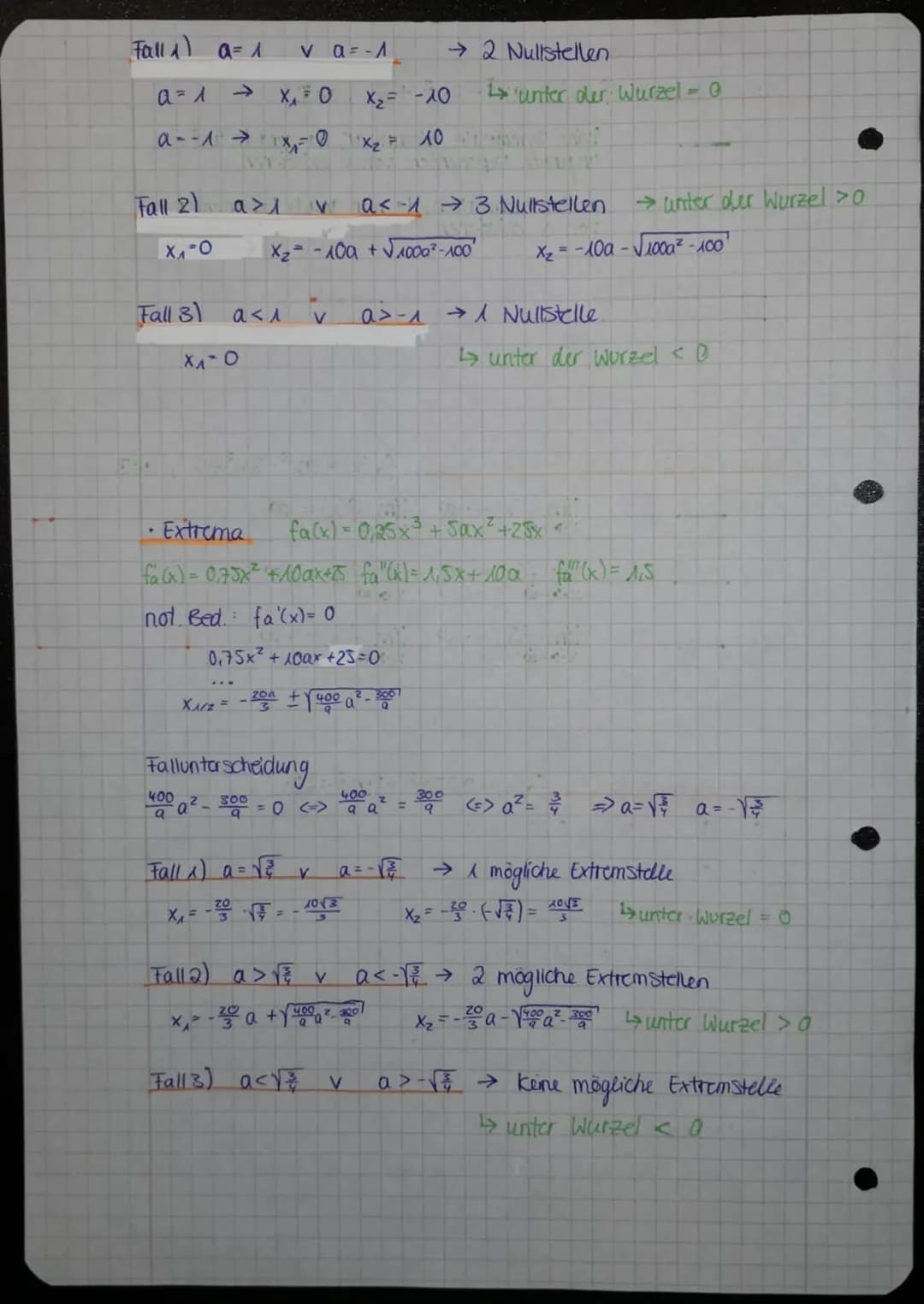 Klasse 12 Mathe LK-Klausur Nr. 1)
- Kurvendiskussion einer ganzrationalen Funktion
• Symmetrie
-ohne TR
•Punktsymmetrisch (zum Ursprung) nur