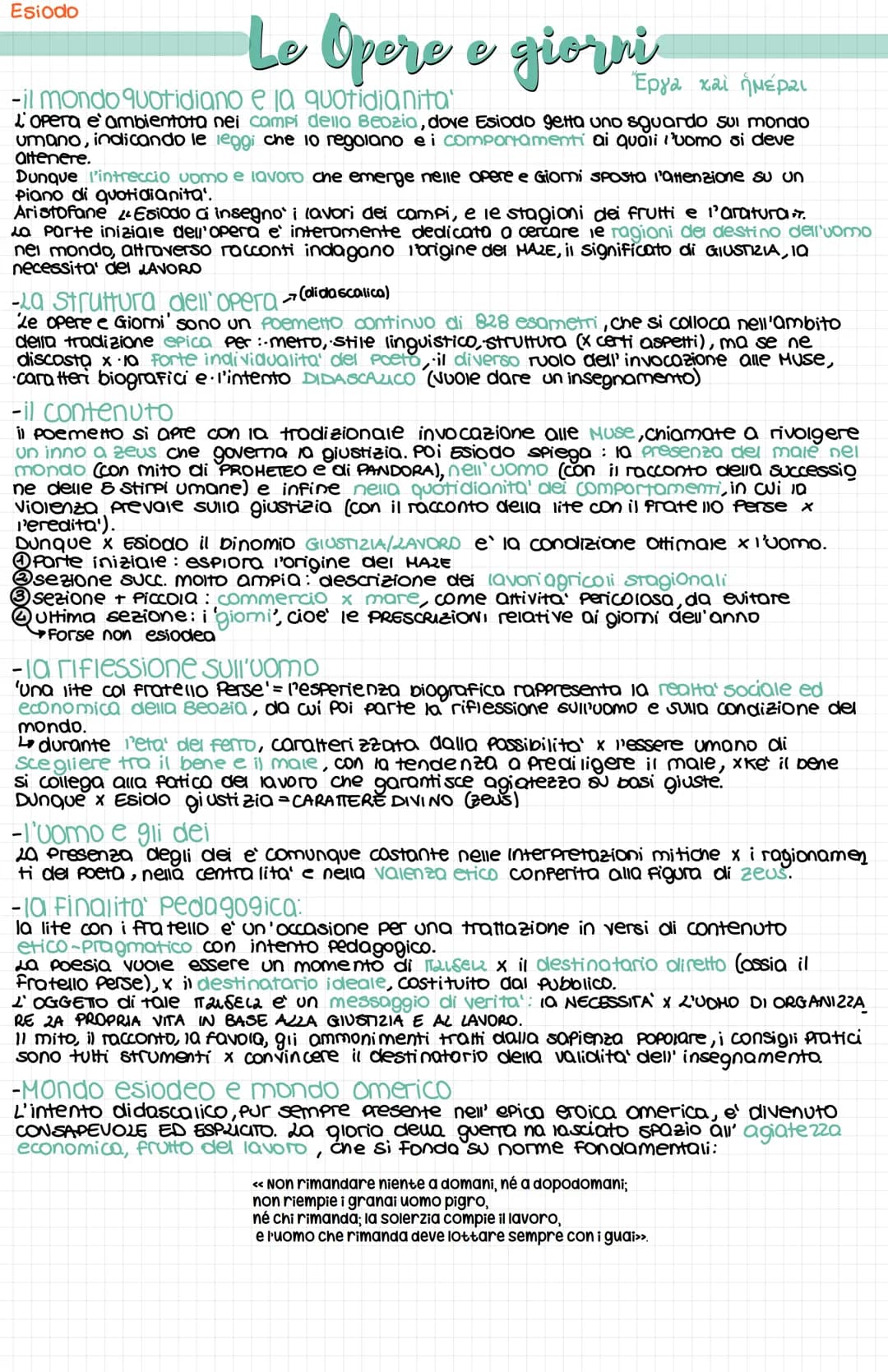 # Esiodo
VIII-VII sec.a.c.
Origini:
TUHO cio' che si sa sulla vita di Esiodo deriva dalle notizie autobiografiche che egli stesso inserisc