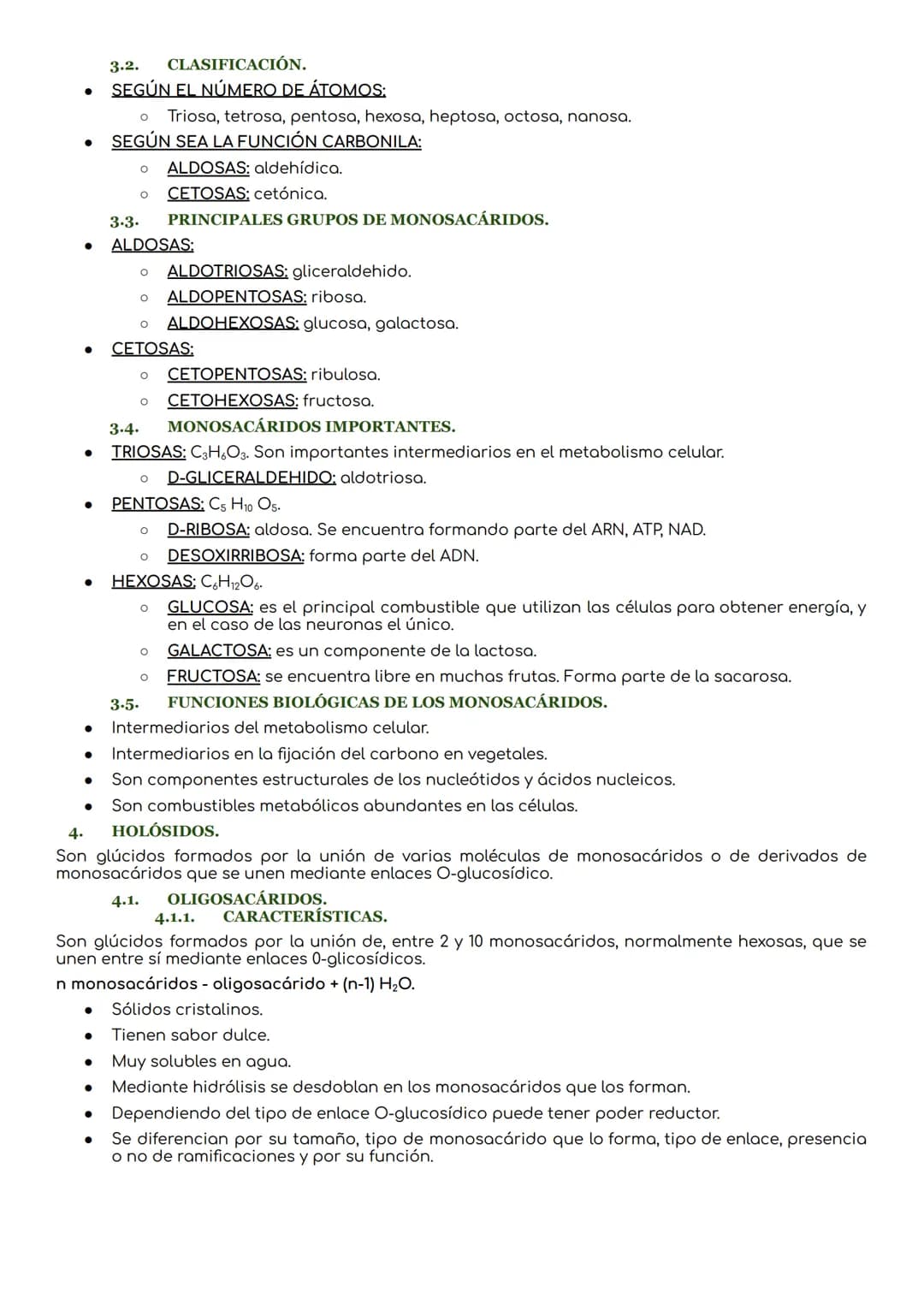 # Los glúcidos.
1. CARACTERÍSTICAS DE LOS GLÚCIDOS.
Los glúcidos son biomoléculas orgánicas que están formadas principalmente por C, Hy O.