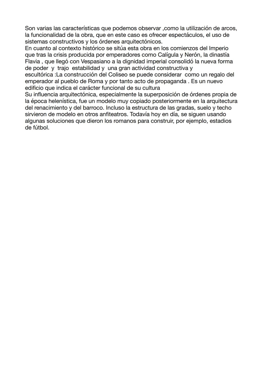 # COMENTARIO DE UNA OBRA
(COLISEO ROMANO)
Nos encontramos ante una imagen en donde podemos observar una obra
arquitectónica. Por sus caract