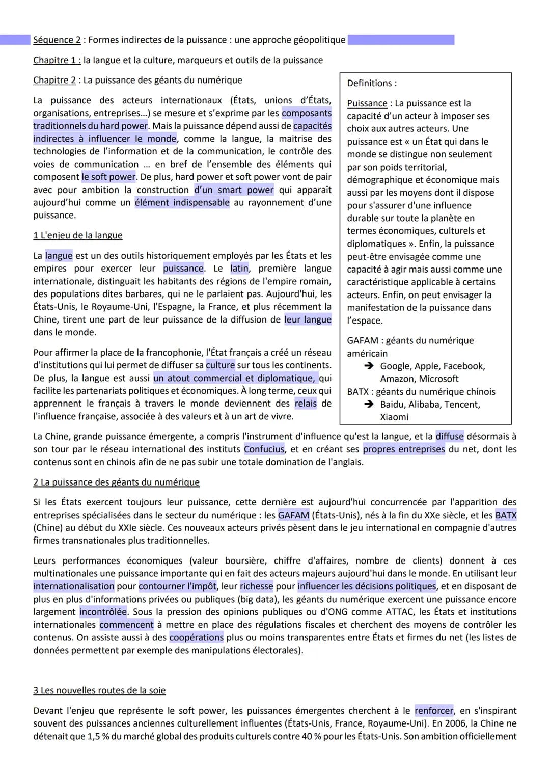 # Thème 2: Analyser les dynamiques des puissances
internationales
Séquence 1: Essor et déclin des puissances: un regard historique
Pendant
