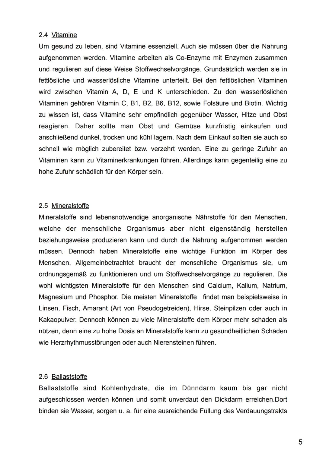 # Thema:
Gesunde Ernährung -
Du bist was du isst
Thema Gesundheit Inhaltsverzeichnis
1. Einleitung......................................