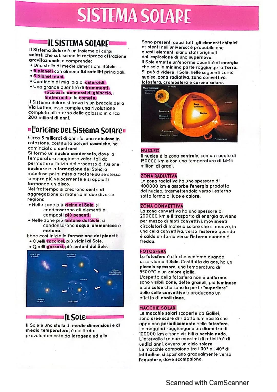 # SISTEMA SOLARE
## IL SISTEMA SOLARE
II Sistema Solare è un insieme di corpi
celesti che subiscono la reciproca attrazione
gravitazionale