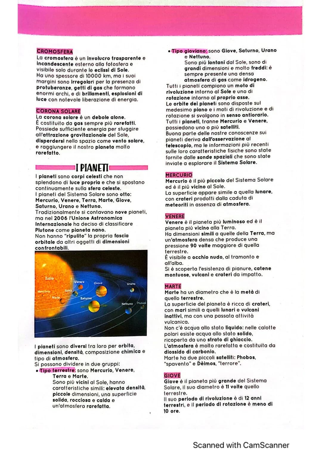 # SISTEMA SOLARE
## IL SISTEMA SOLARE
II Sistema Solare è un insieme di corpi
celesti che subiscono la reciproca attrazione
gravitazionale