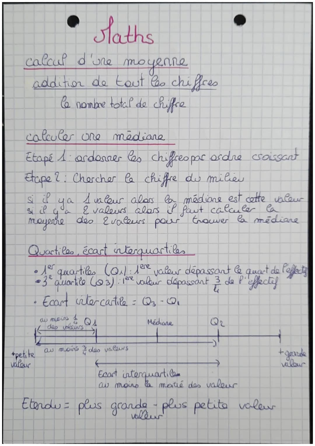 # Maths
calcul d'une moyenne
addition de tout les chiffres
le nombre total de chiffre
calculer une mediane
Etapé 1: ardarrer les chiffr