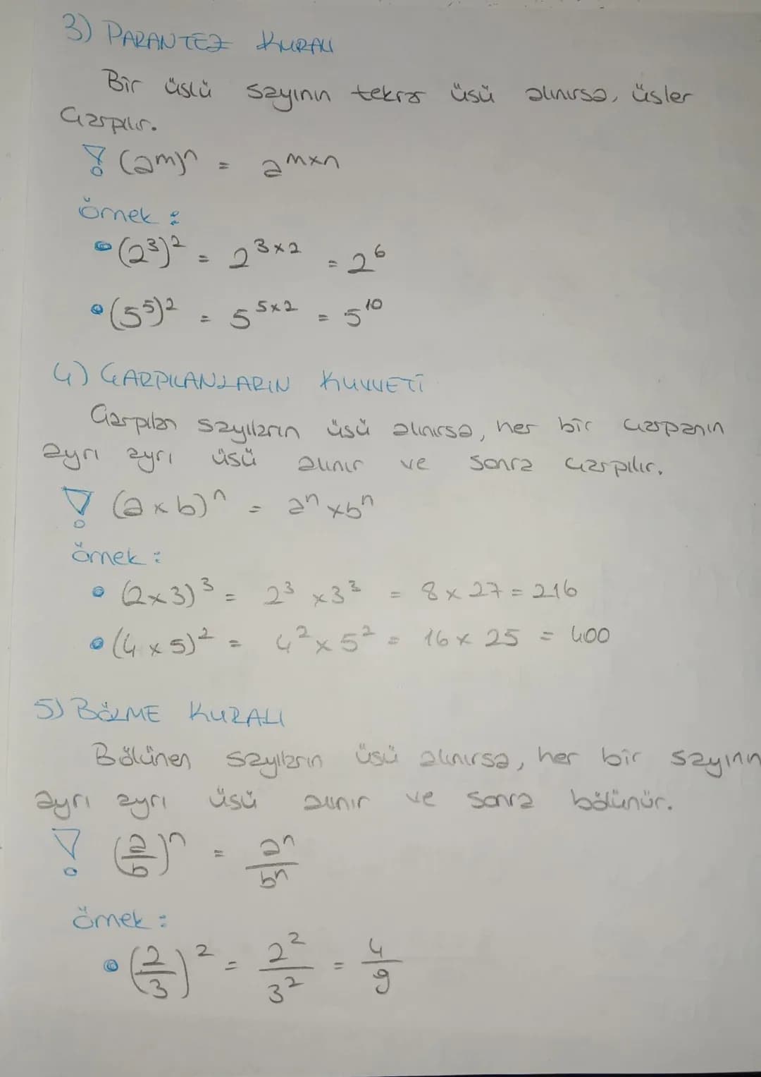 LÜSLÜ SAYILAR
!üslü sayılar, bir sayının belirli bir sayıda
Garpılması anlamına gelir. Bir üslü sayı Tki
birleşenden oluşur: taban ve us.
-