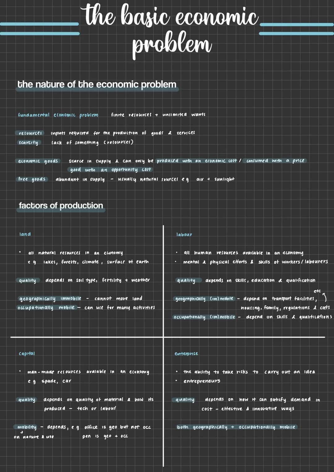 # the basic economic
problem
# the nature of the economic problem
fundamental economic problem
finité resources unlimited wants
resources