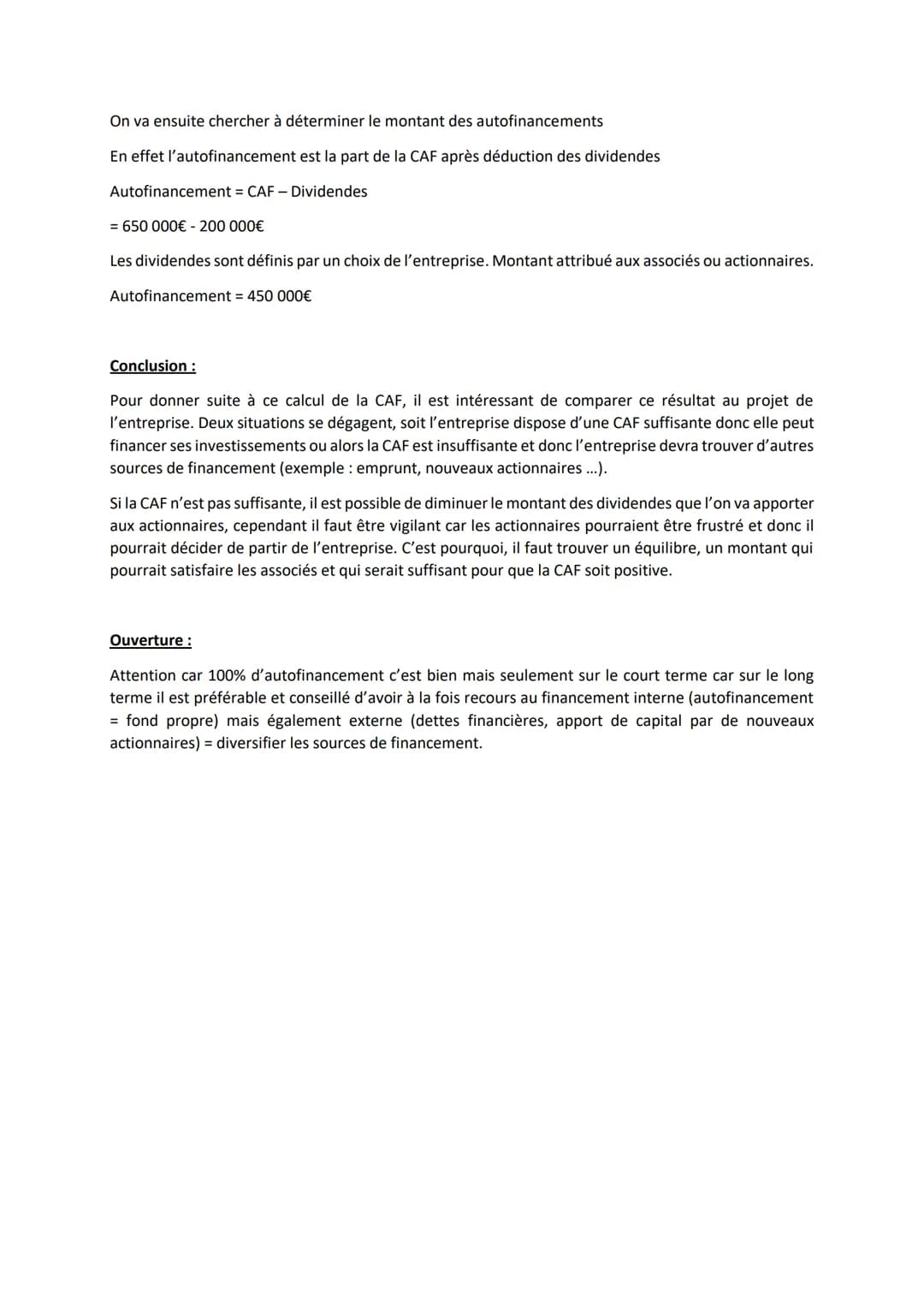 <h2>Thème: La capacité d'autofinancement</h2>
<h3>Problématique</h3>
<p>En quoi la capacité d'autofinancement obtenue à partir du compte de
