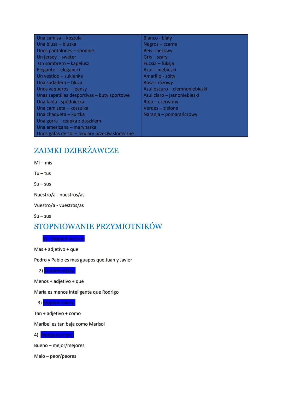 # Modulo 1 - la familia, bien, gracias
W notatce znajdziesz informacje o:
- Rodzinie
- Stanach cywilnych
- Opisie wyglądu fizycznego
- Ubio