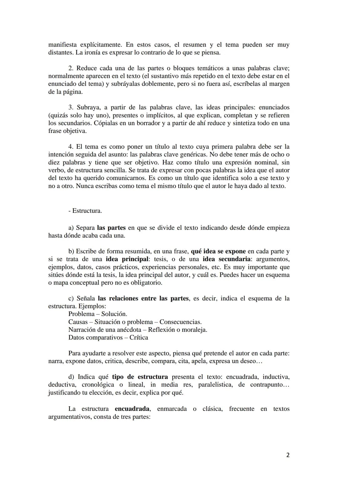 # COMENTARIO CRÍTICO
1.1 Resumen (6-8 líneas).
En el resumen tienes que redactar brevemente, "con tus palabras" y nunca de forma
literal,