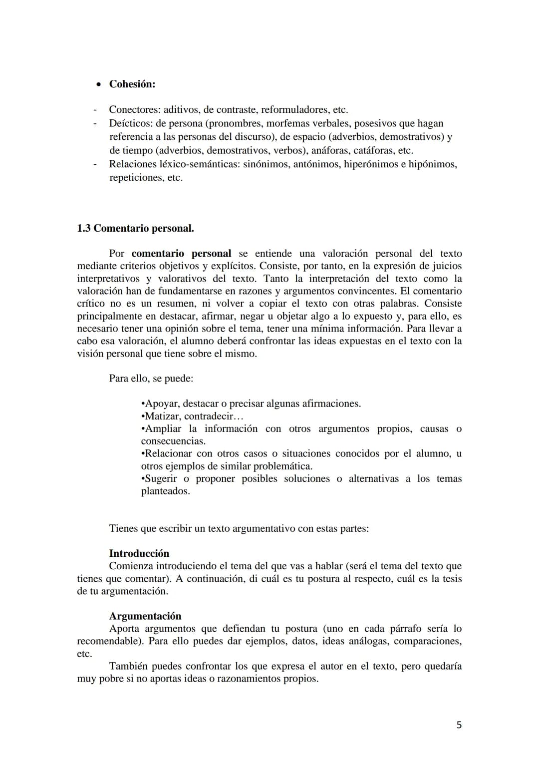 # COMENTARIO CRÍTICO
1.1 Resumen (6-8 líneas).
En el resumen tienes que redactar brevemente, "con tus palabras" y nunca de forma
literal,