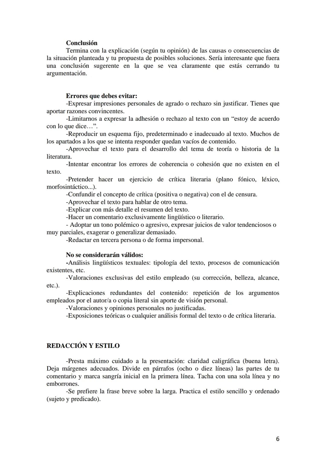 # COMENTARIO CRÍTICO
1.1 Resumen (6-8 líneas).
En el resumen tienes que redactar brevemente, "con tus palabras" y nunca de forma
literal,