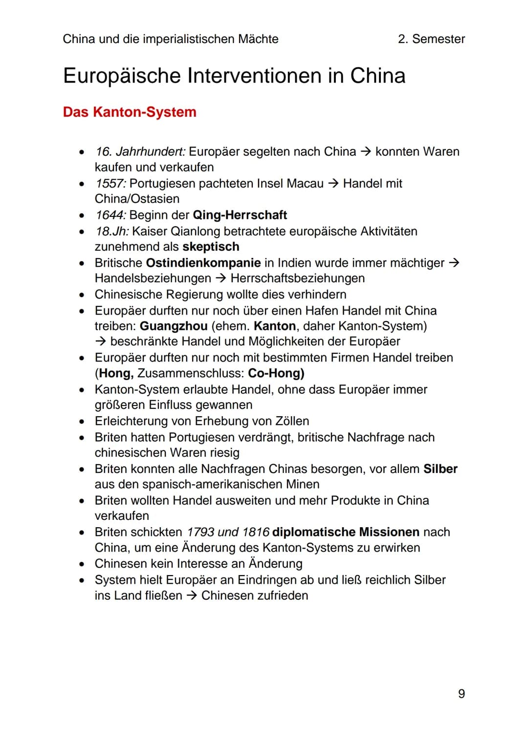 China und die imperialistischen Mächte
2. Semester
# Die Blütezeit der Qing-Dynastie
## Eine neue Dynastie
* Chinesische Geschichte: K