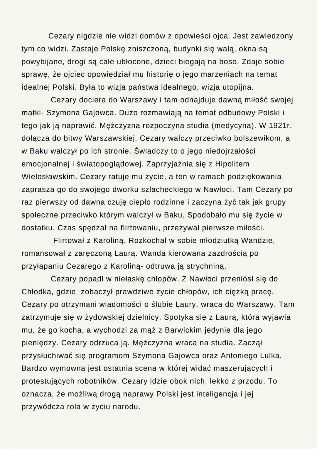 # PRZEDWIOŚNIE
STEFAN ZEROMSKI
# CAS I MIEJSCE AKCJI
Akcja rozgrywa się w ciągu 10 lat (1914-
1924r.)
* 1914r. wybuch I wojny światowe
