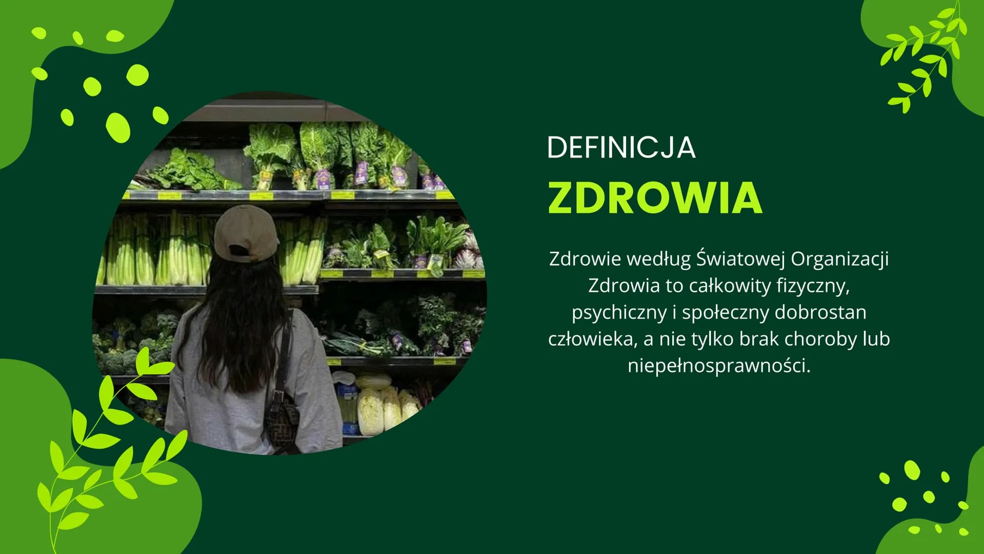 # ZDROWIE
Twoje zdrowie jest w Twoich rękach 1. Definicja zdrowia
2. Podział zdrowia
* Zdrowie fizyczne
* Zdrowie psychiczne
* Zdrowie emoc