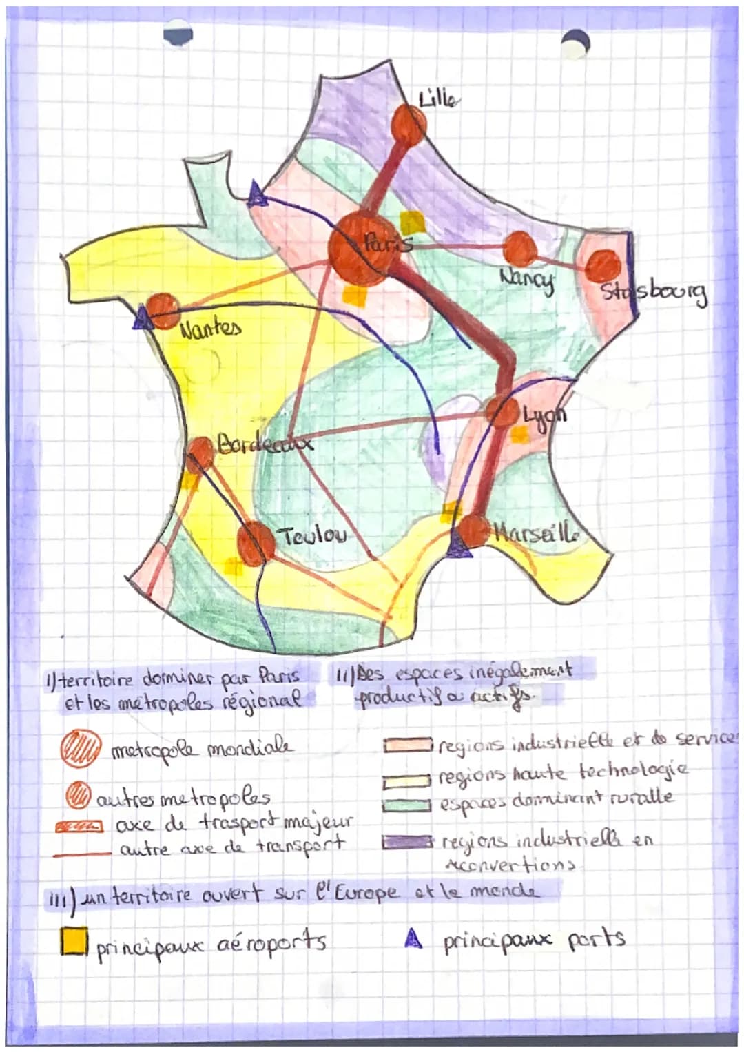 Geographie
chiffre clés
→18 regions
→13 regions métropolitaines
⇒5 BROM*
iol département
35000 communes
*DROM=Département of region d'outre