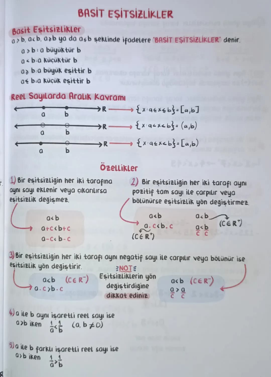 # Basit Eşitsizlikler
BASİT EŞİTSİZLİKLER
a>b, a<b, a≥b ya da a≤b şeklinde ifadelere 'BASİT EŞİTSİZLİKLER' denir.
a>b: a büyüktür b
a<b: