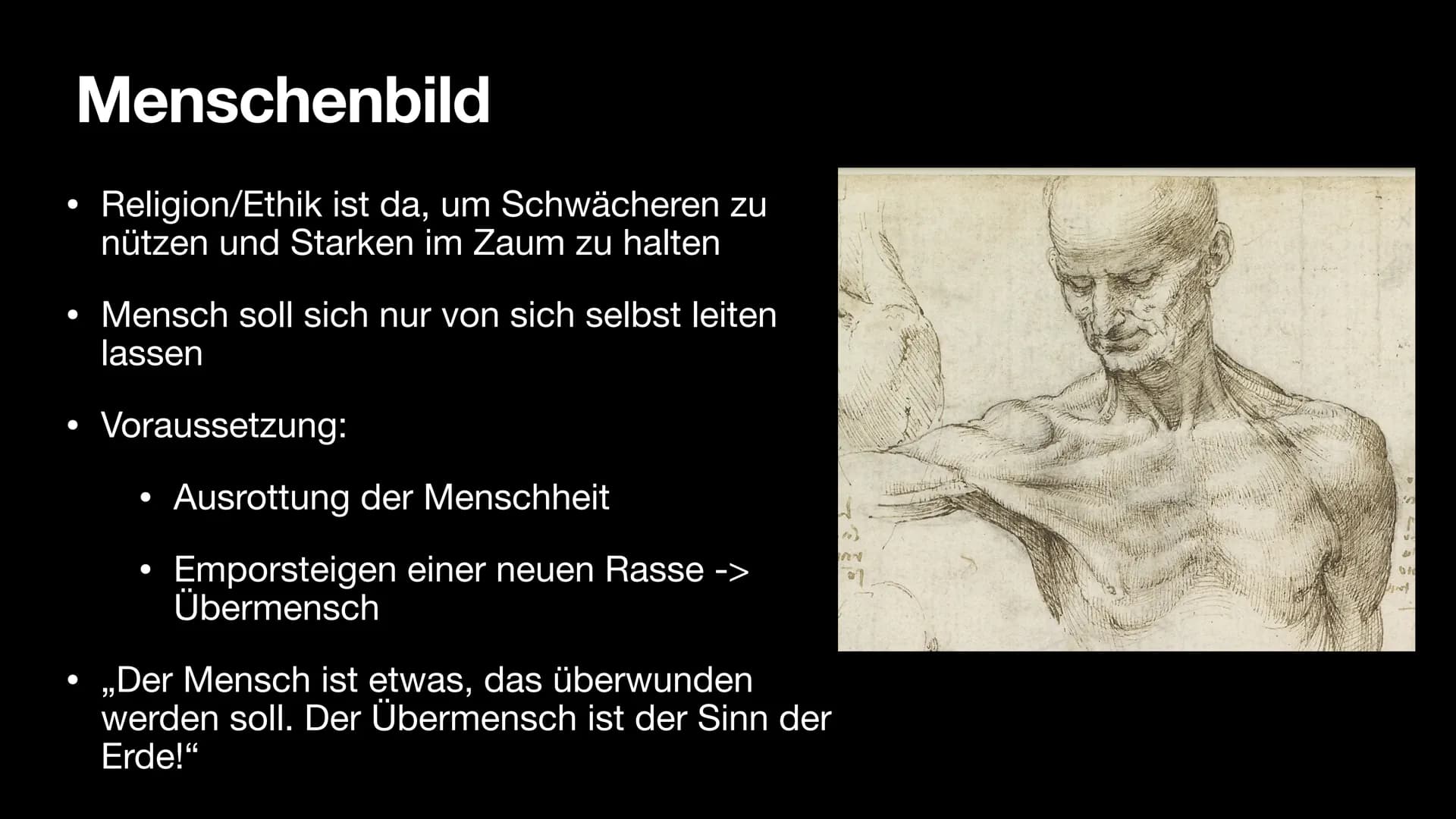Friedrich
Nietzsche # Gliederung
* Allgemein
* Weltansicht & Ziele
* Menschenbild
* Religionskritik
* Nihilismus
* Also Sprach