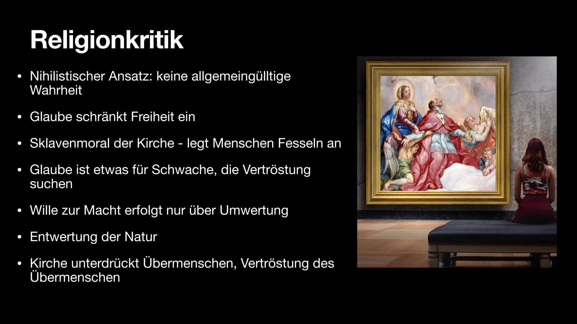 Friedrich
Nietzsche # Gliederung
* Allgemein
* Weltansicht & Ziele
* Menschenbild
* Religionskritik
* Nihilismus
* Also Sprach