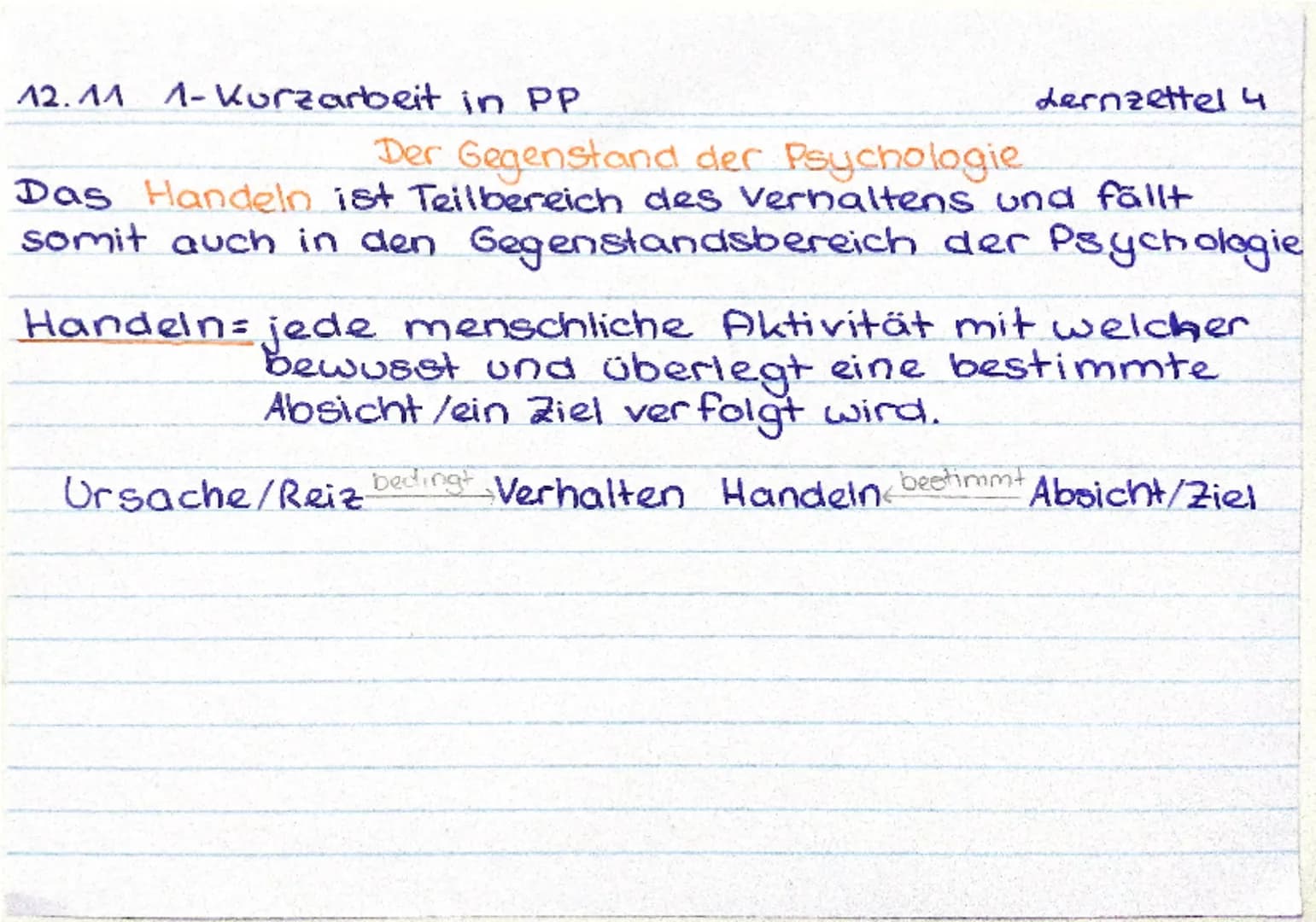 12.44 1-Kurzarbeit in PP
Lernzettel 1
Wissenschaftliche Theorie vs Alltagstheorie
= durch wissenschaftliches
= durch eigene Erfahrungen
Vor
