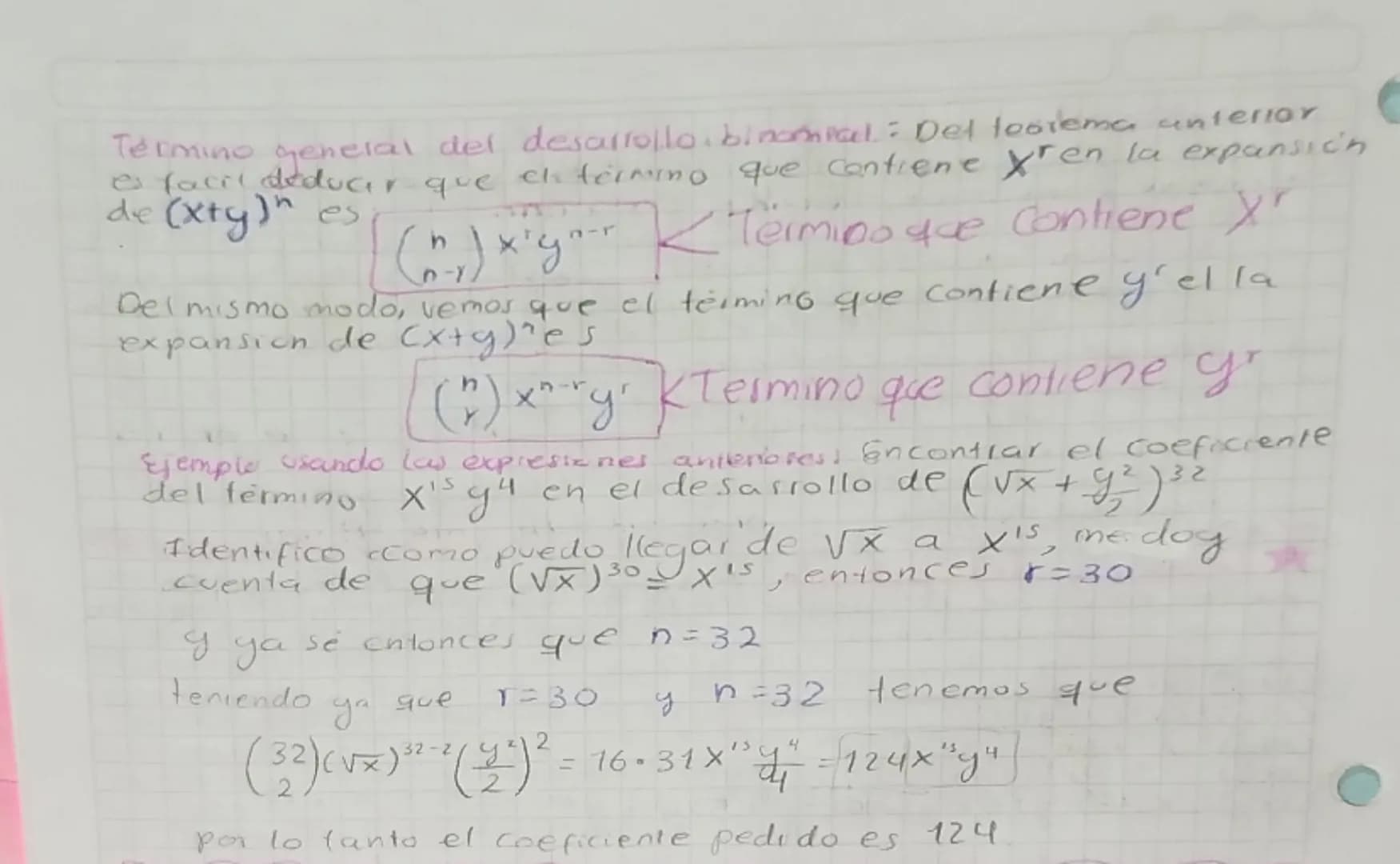 # ★Teorema del binomio Realizando multiplicaciones se
pueden encontrar desarrollos de la 1ra, 200, 3ra, 4ta y ste potencia
de un b nomio. ve