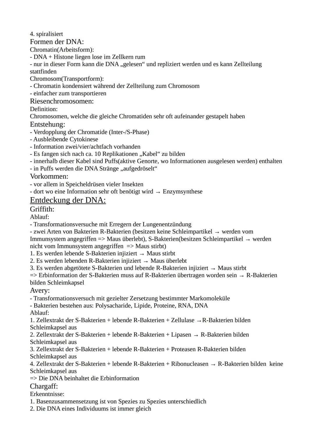 Lernzettel Biologie
DNA:
Definition:
Die Desoxyribonukleinsäure stellt das grundlegende Erbmaterial aller lebenden Organismen dar.
Sie best