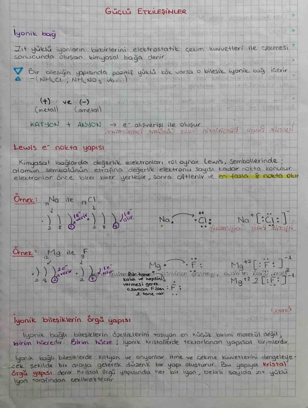 # KİMYASAL TÜRLER ARASI ETKİLEŞİMLER
Güçlü Etkileşimler (kimyasal)
lyonik bağ
• Kovelant bağı
• Metalik bağ
baglar
Zayıf Etkileşimler