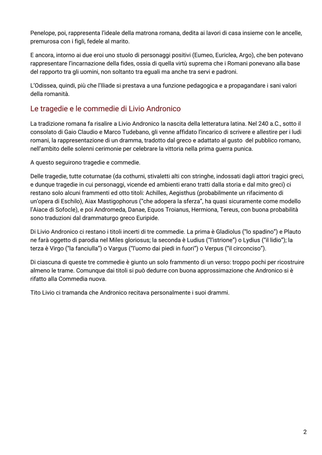 # Livio Andronico e la nascita della letteratura latina
Livio Andronico è considerato l'iniziatore della letteratura latina. Questa nasce u