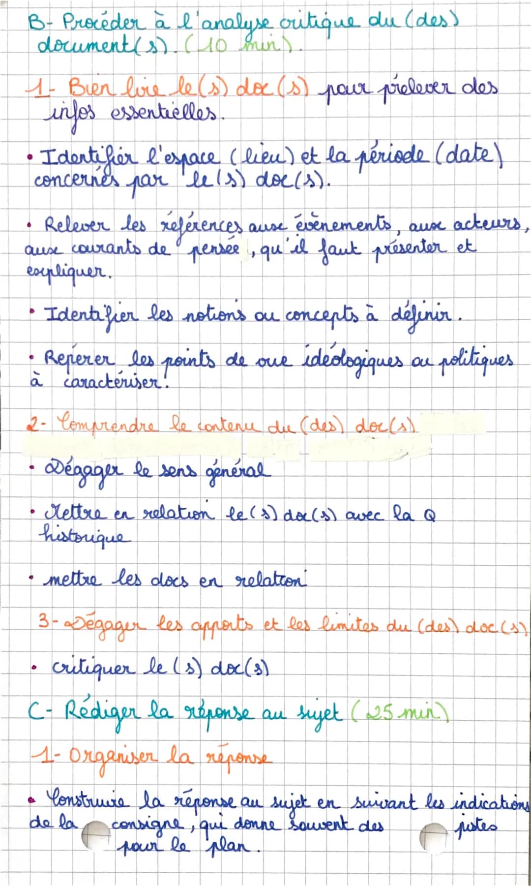 # Analyse de document (s)
A- Analyser le siyet (5 min)
1- Analyser le titre et la consigne
identifier les notions et concepts en jeu, les