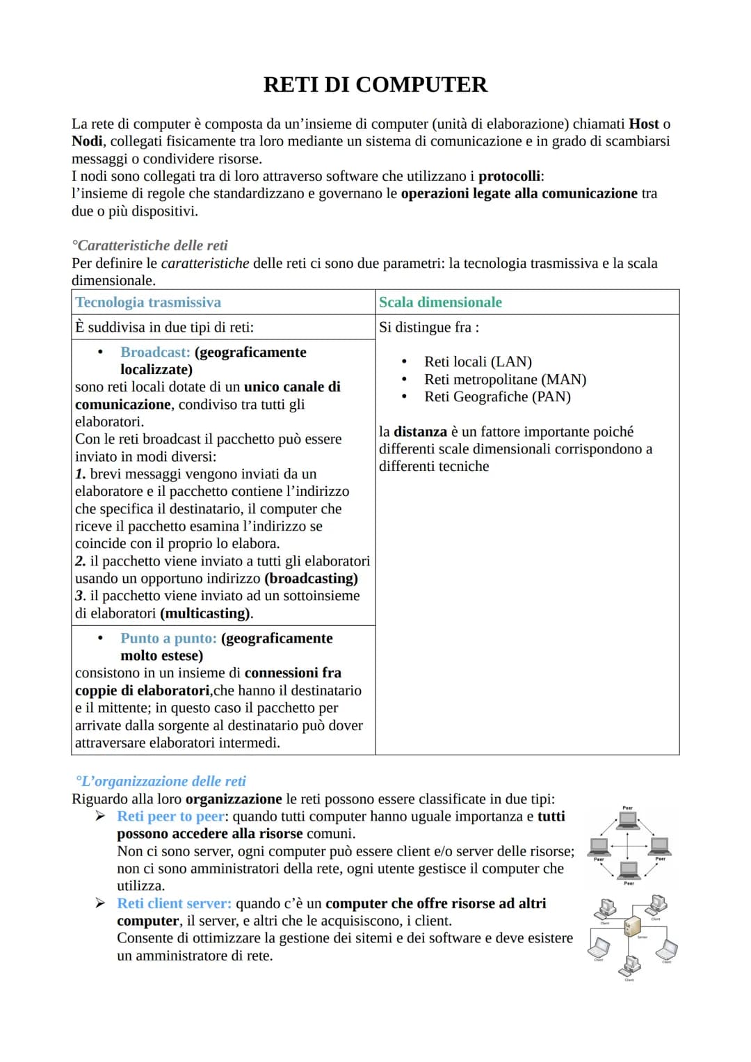 *La commutazione
La commutazione è l'operazione che predispone il percorso che le informazioni emesse dal
mittente devono seguire per raggi