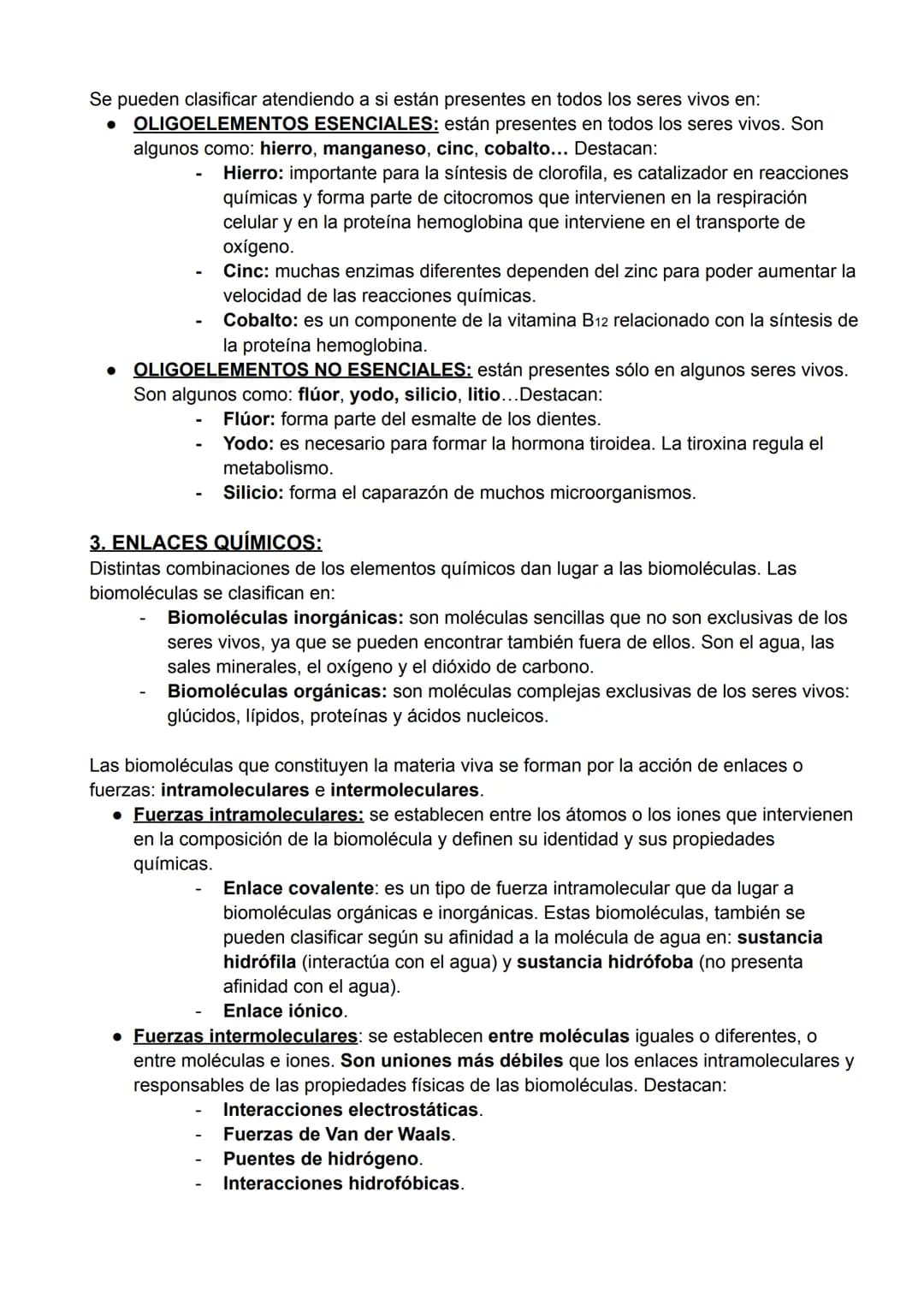 # BIOELEMENTOS
Todos los seres vivos están formados por la combinación de algunos elementos químicos,
que reciben el nombre de bioelementos