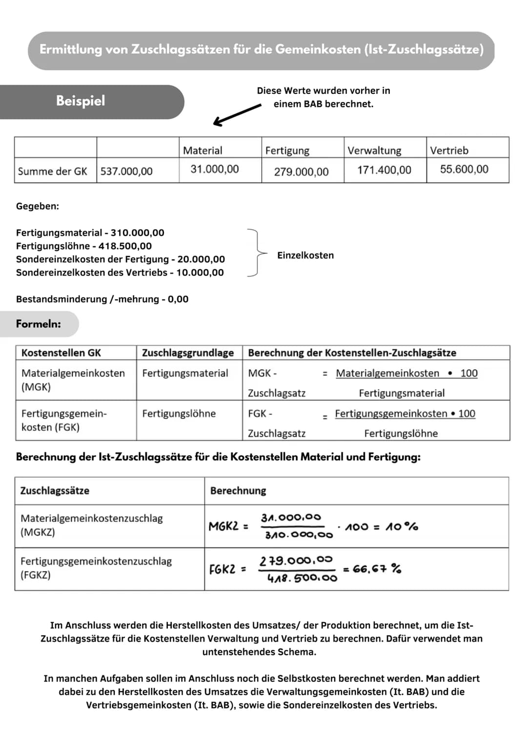 # Der Betriebsabrechnungsbogen (BAB)
Der Betriebsabrechnungsbogen wird der
Kostenstellenrechnung zugeordnet.
Wo sind die Kosten
angefallen