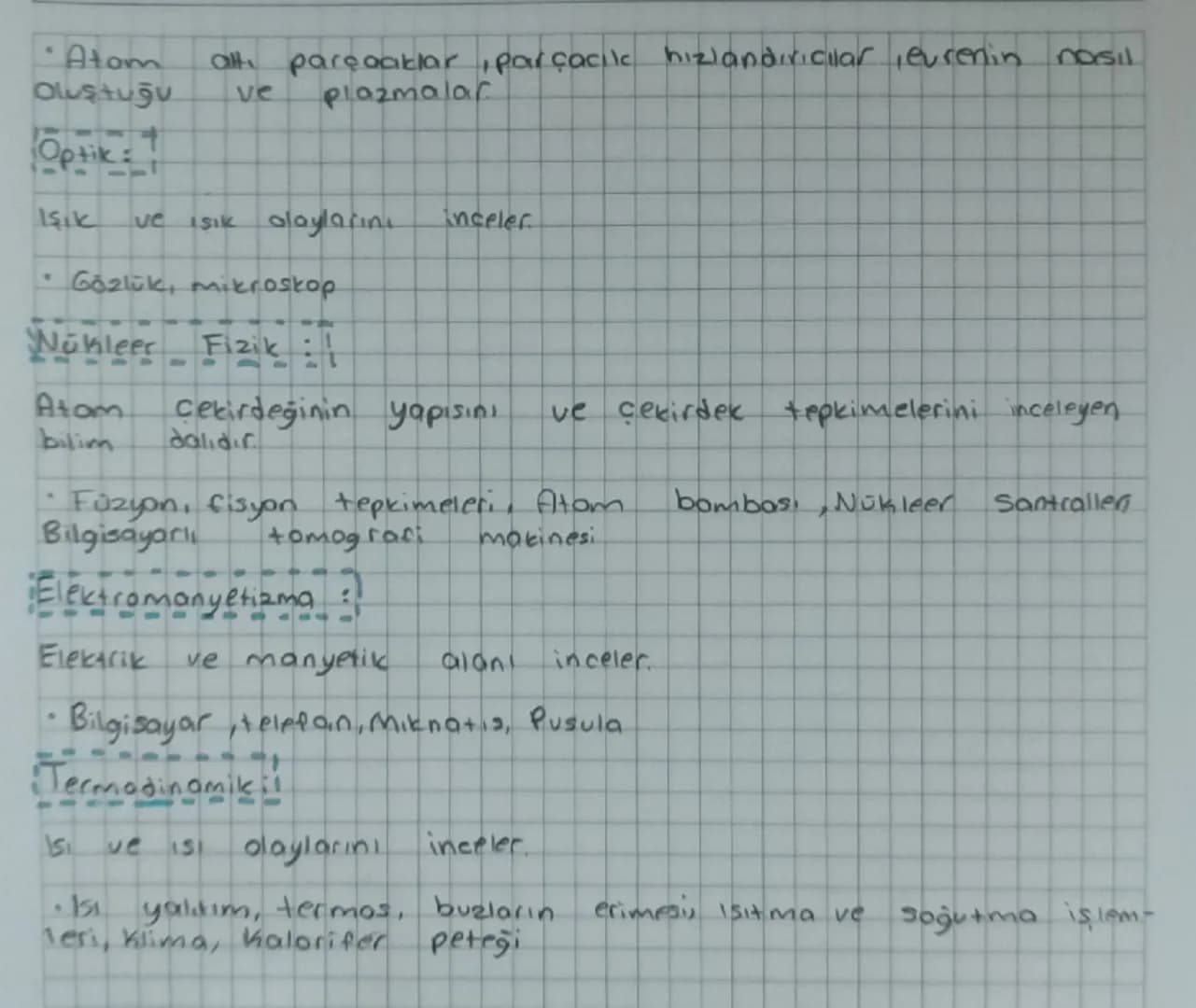 # Fizik
Fizik bilimine girişi:
* Fizik maddeyi, hareketi, enerjiyi, kuvveti inceleyen bilim dalıdır. Fizik bilimi doğanın analizini ve n