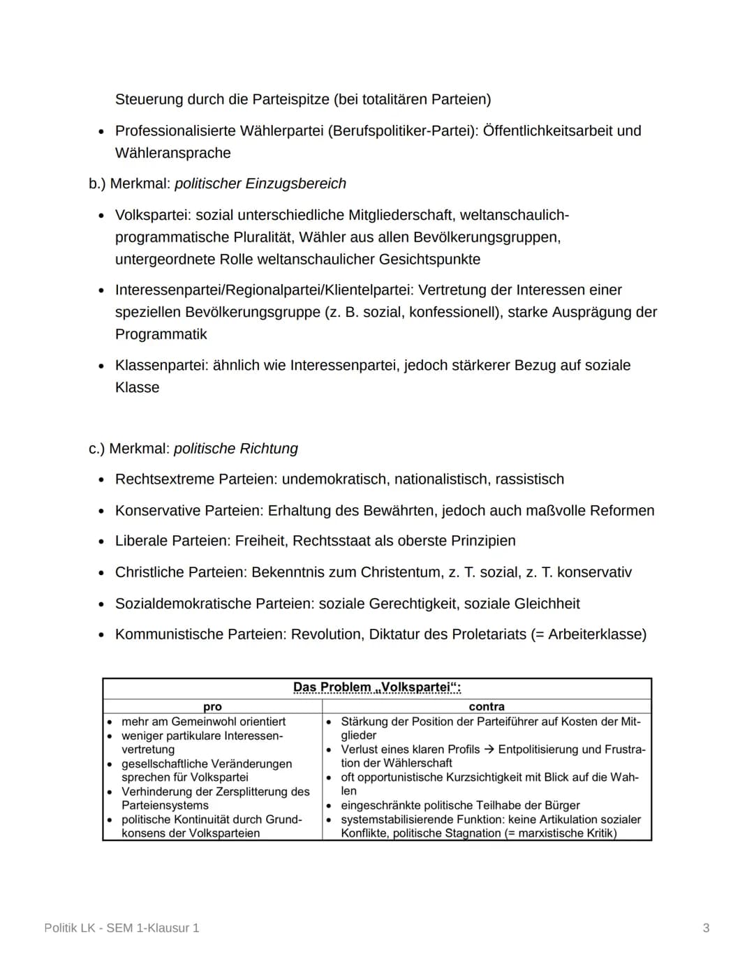 # Politik LK - SEM 1-Klausur 1
Politische Partizipation und Parteien
Parteienbegriff-Definition/Merkmale (DE)
Parteiengesetz (1967):
- D