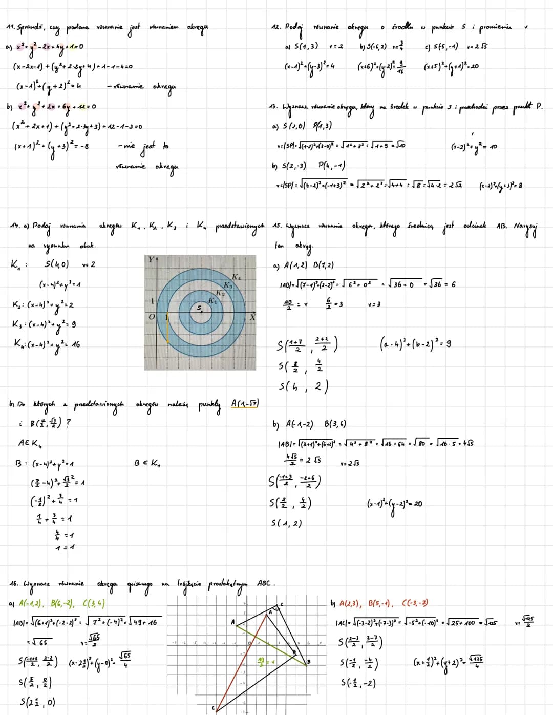 # Geometria analityczna
1. Oblice
adległość między punktami Ai B
a) A(-3,-1), B(-5,-1)
$|AB|=\sqrt{(-5-(-3))^2 + (-1-(-1))^2}$
$|ABI|=\s