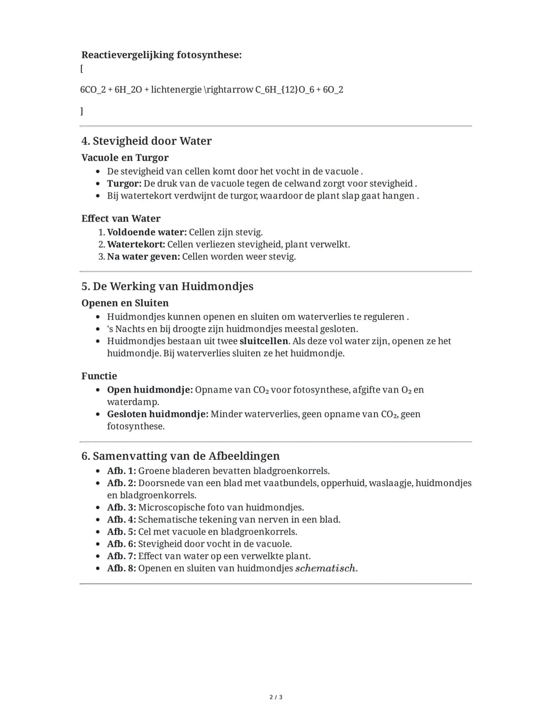Thema 9, Basisstof 1
Leerdoel
• Doel: Je kunt de bouw en functie van bladeren en het belang hiervan voor de
fotosynthese beschrijven.
1.