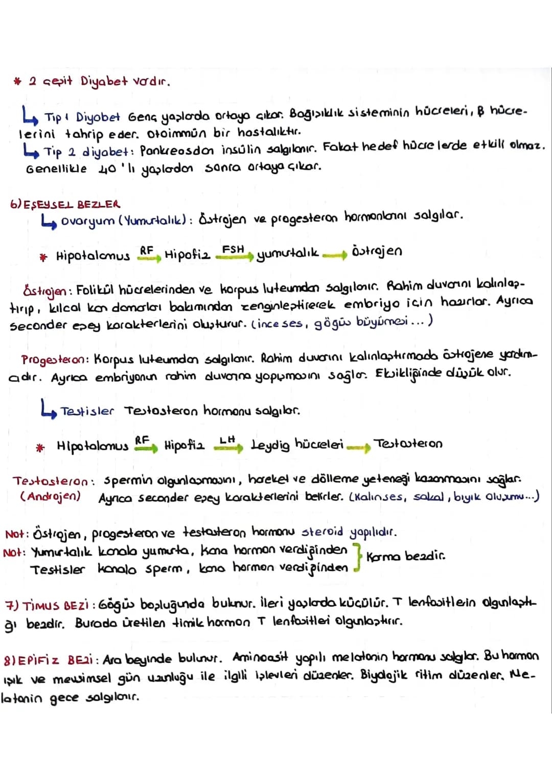 # Hipofizin ön lob hormonları
1) Büyüme hormonu = GH = STH = Somatotropik hormon: Büyümeyi sağlayan harman
dır. Özellikle kaslar ve kemikle