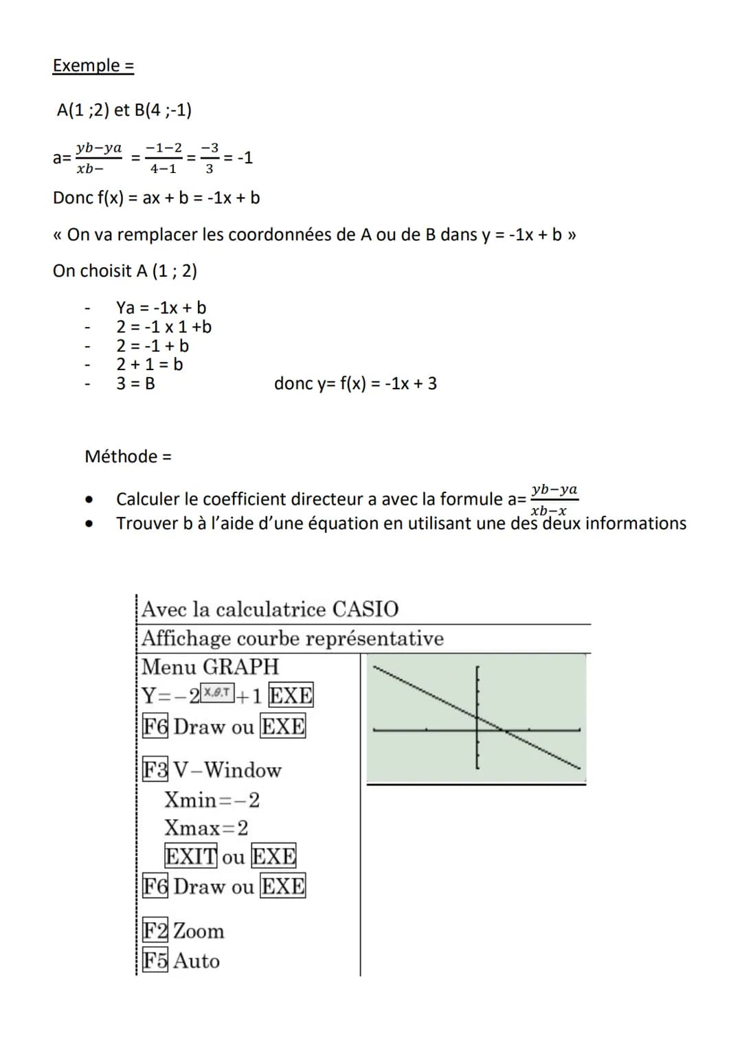 # FONCTIONS AFFINES
Une fonction est dite affine si elle peut s'écrire f(x) = ax + b avec a et b deux
nombres.
- f(x) = -2x +1 est une fon