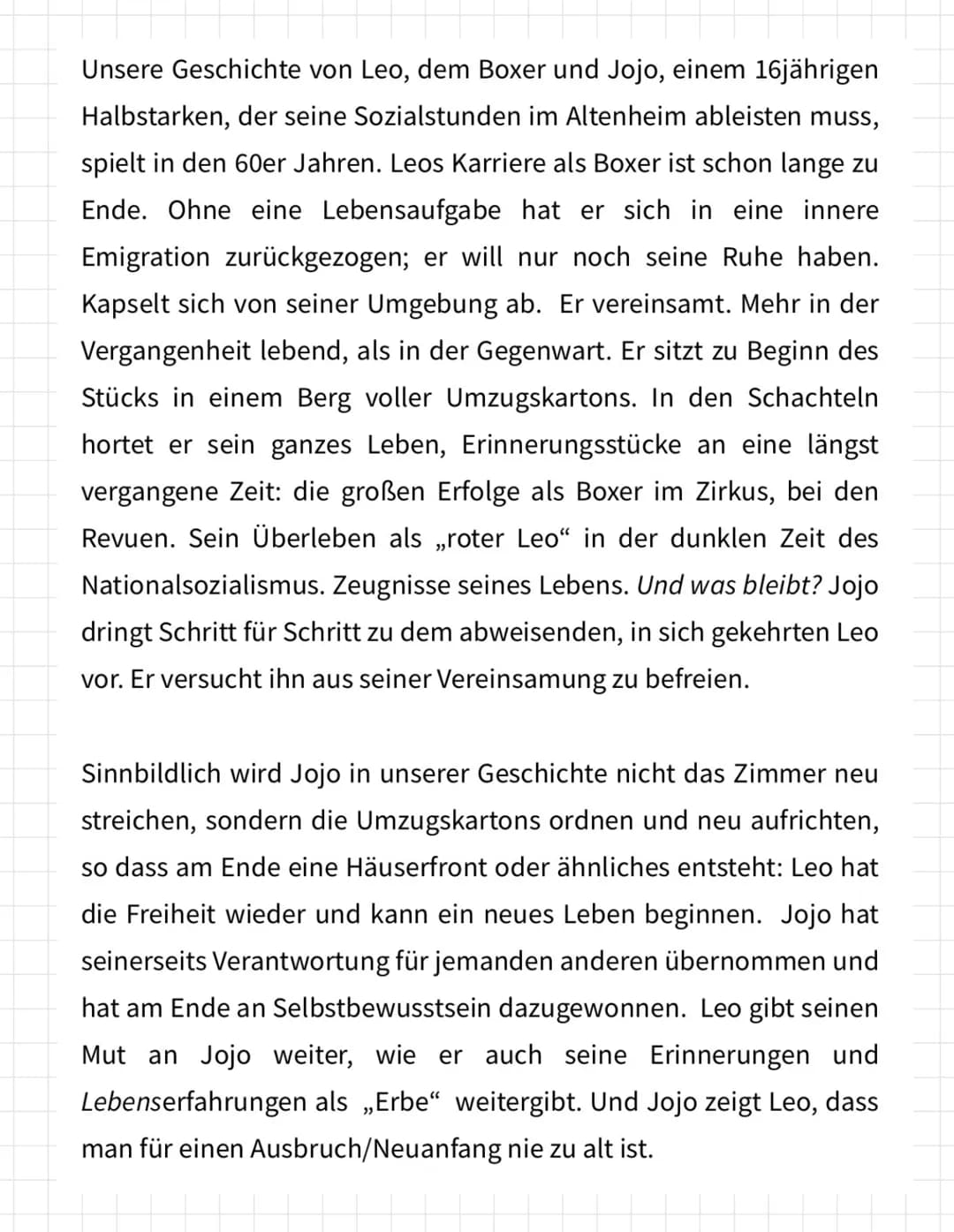 # Lutz Hübner: Das Herz eines Boxers
Lektürekommentar von Karin Pohle
Der vorliegende Lektürekommentar besteht aus vier Teilen: 1. Basisin