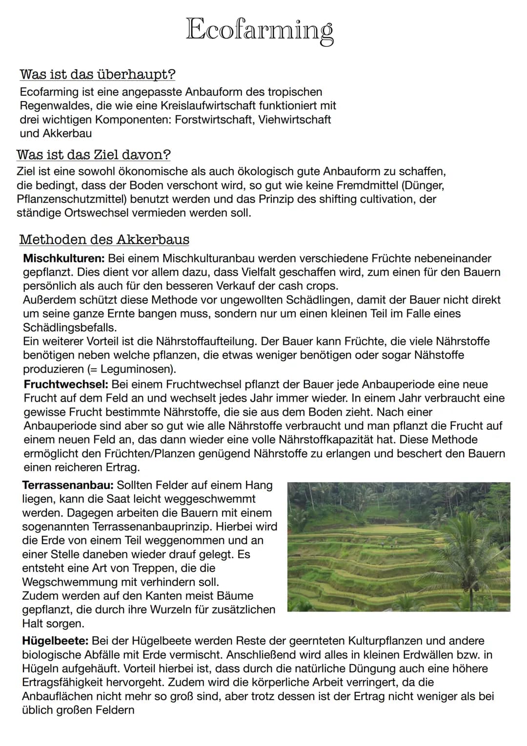 Futter
Dünger
Viehwirtschaft
+ Mist als Dünger
• Fleisch
• Milch
• Transportmittel
• Ernte-, Anbauhilfe
• Textilienherstellung
Ecofarming