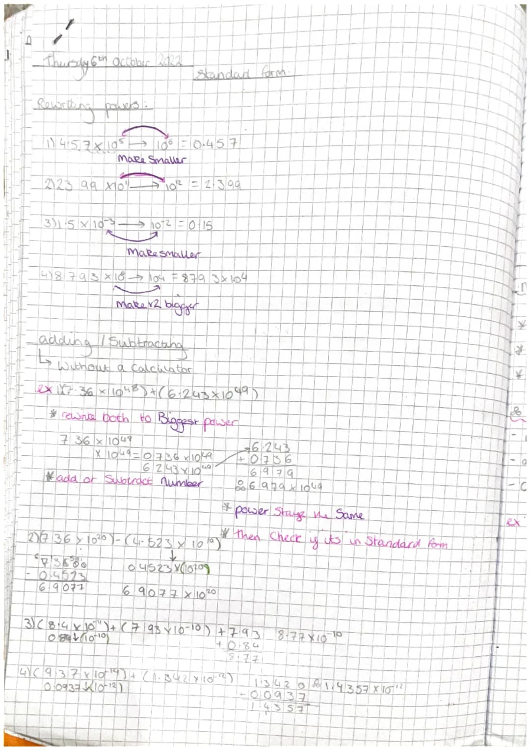 <p>When multiplying without decimals, the answer will have the same number of decimal places as the question. For example, 0.007 x 0.03 = 0