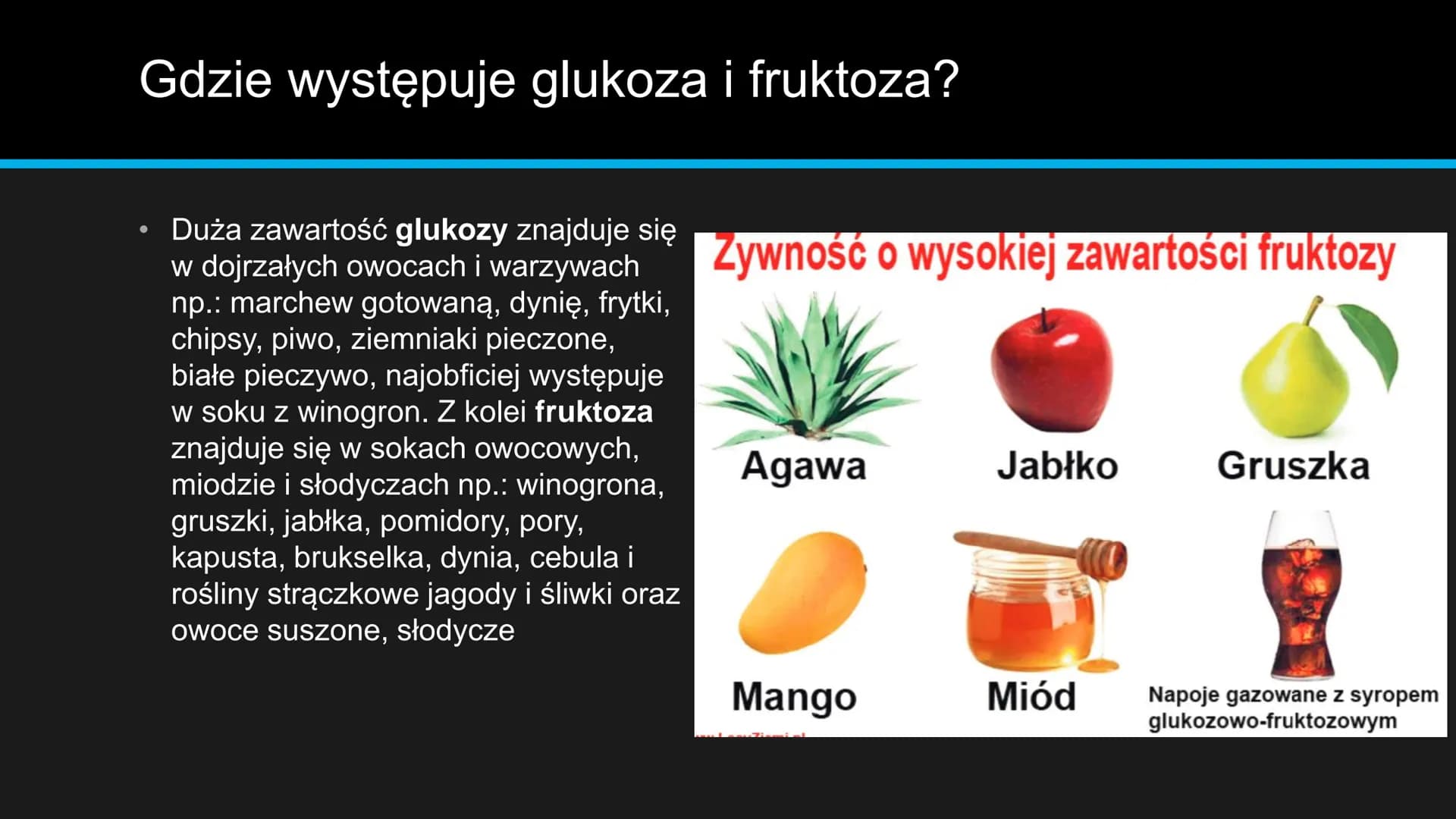 monosacharydy # Co to cukry proste?
Cukry proste, inaczej monosacharydy,
zbudowane z węgla, wodoru i tlenu. To
pojedyncze cząsteczki, które